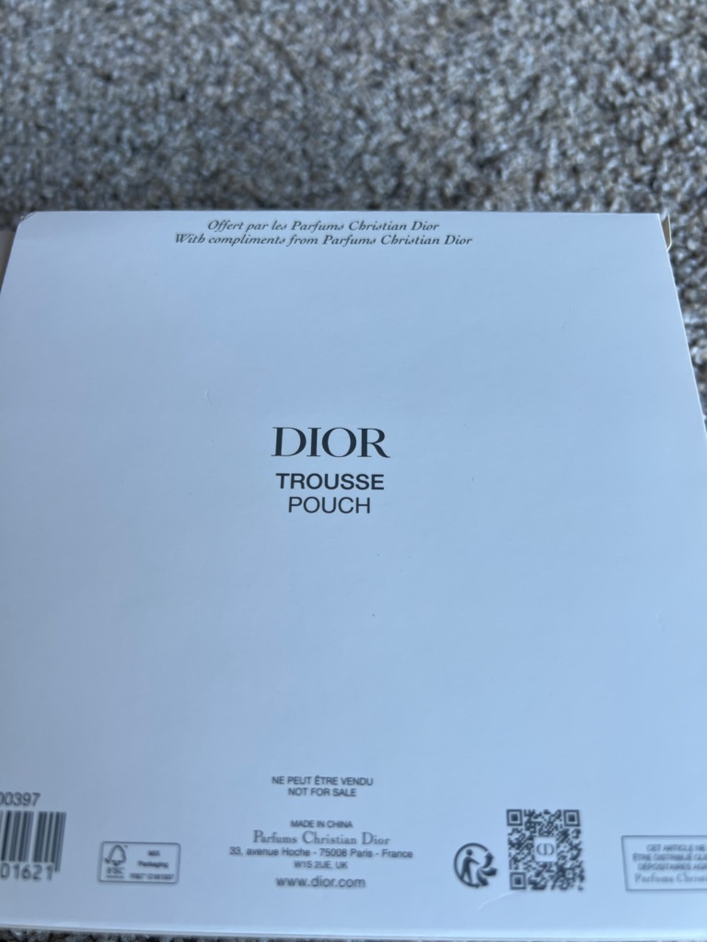 Dior White & Pink Embroidered Butterfly Mesh Pouch NIB - Picture 6 of 10